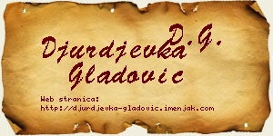 Đurđevka Gladović vizit kartica